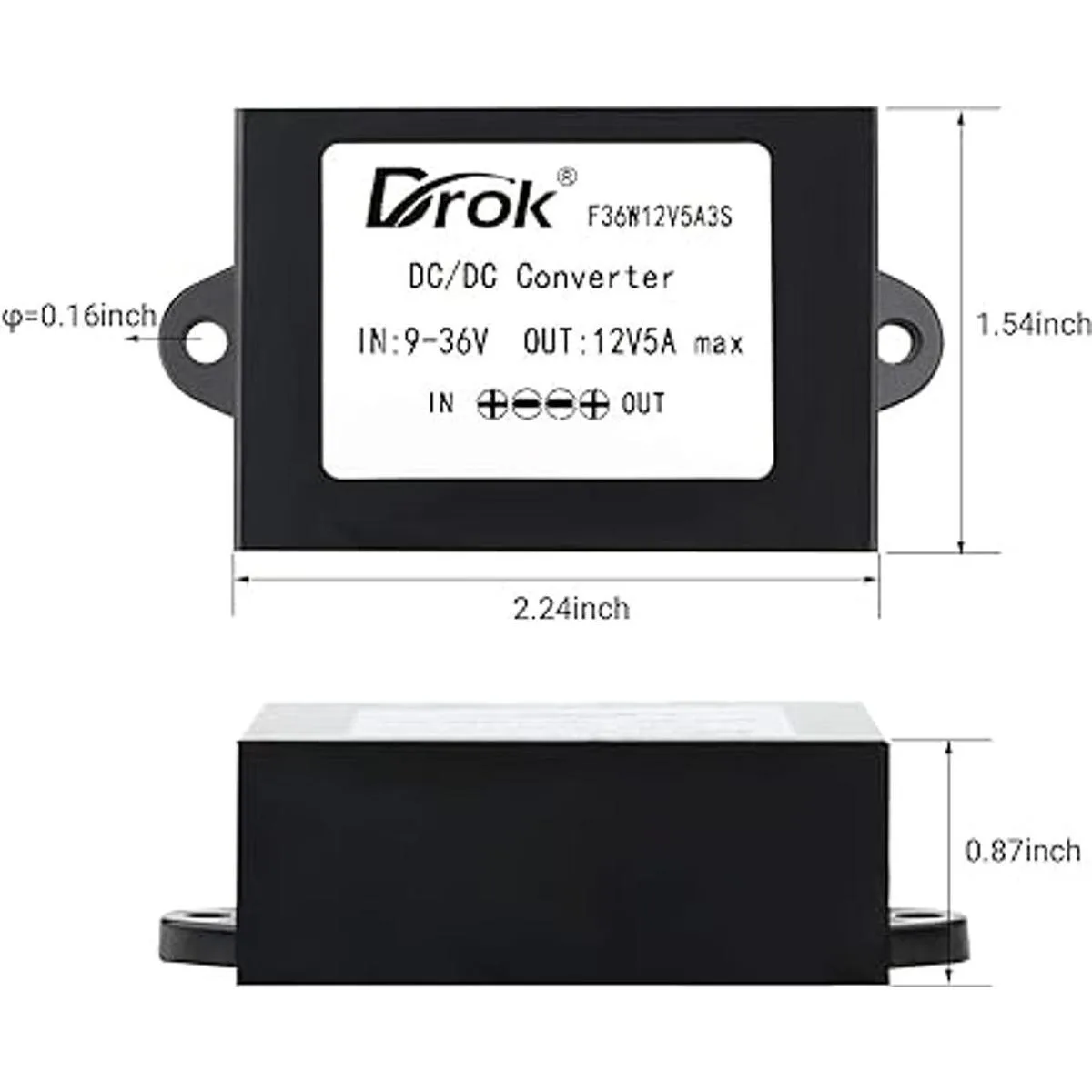 Estabilizador DCDC DROK 9 V36 V a 12 V Boost Buck_3