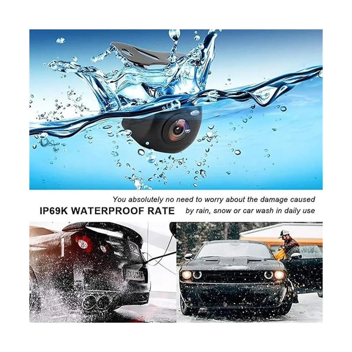 Niloghap Cámara de respaldo impermeable HD IP69K cámara_5