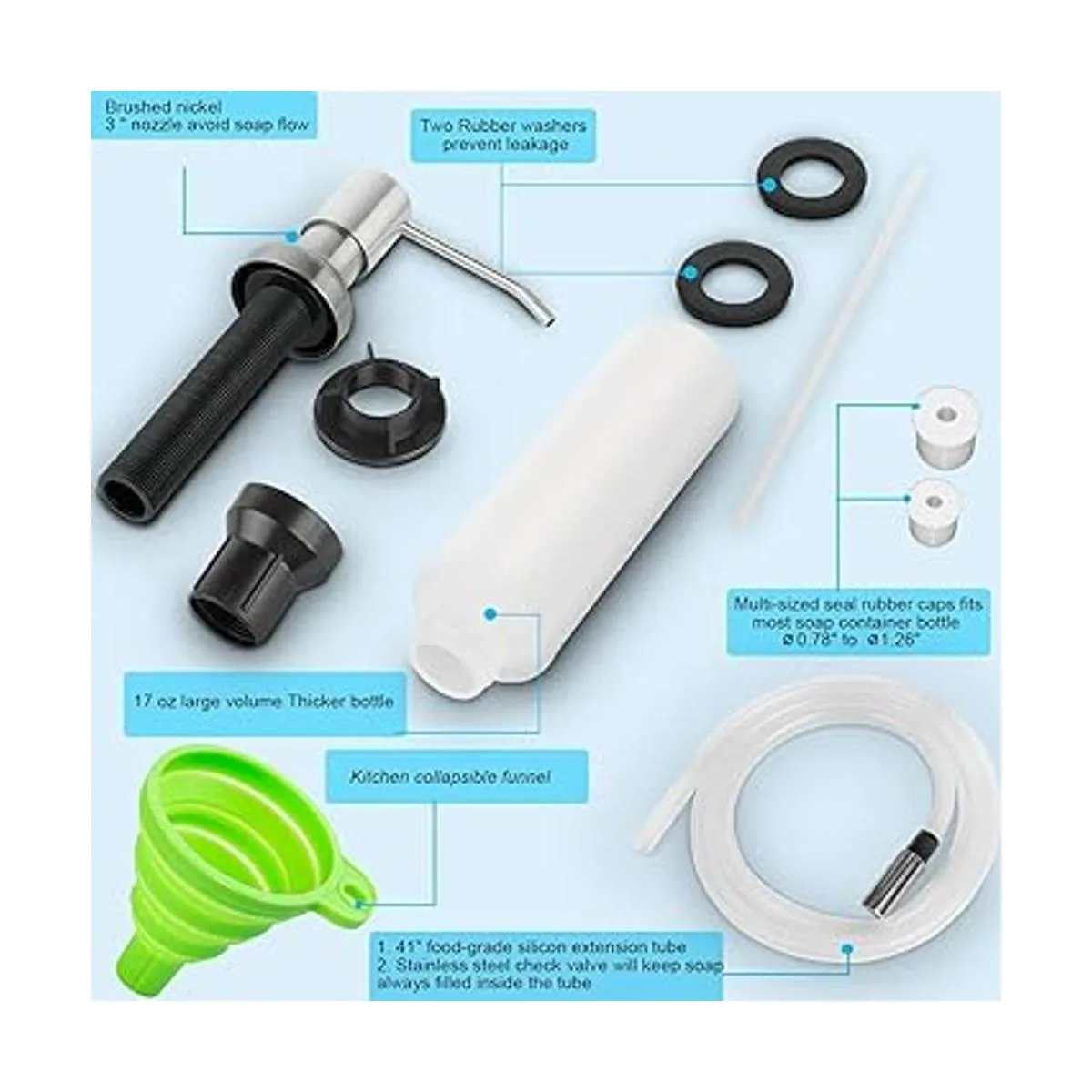 Dispensador de jabón para fregadero de cocina dispensador