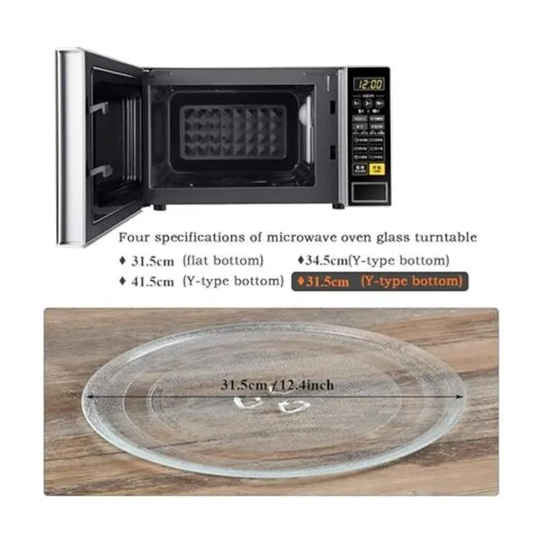 Placa de cristal para microondas.