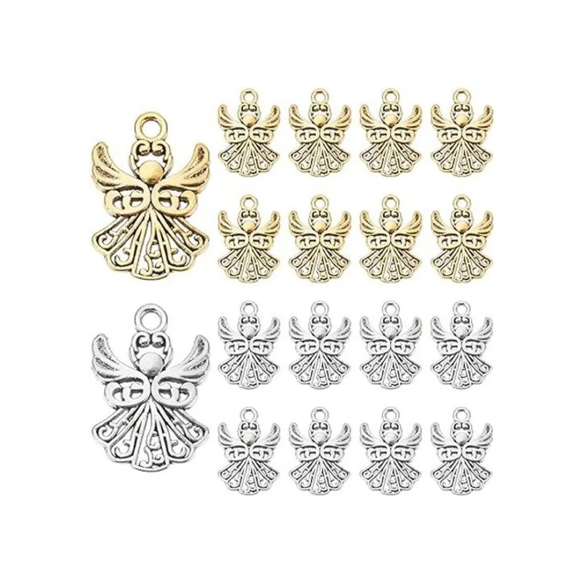 PH PandaHall Acerca de 56 dijes de corona de aleación de