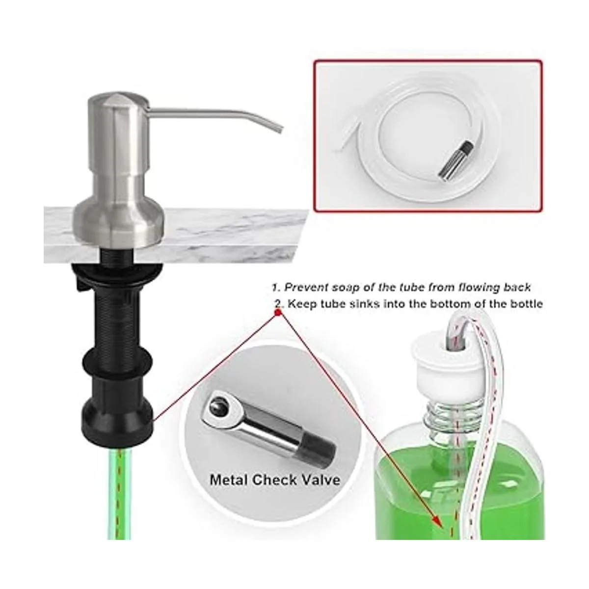 Dispensador de jabón para fregadero de cocina dispensador