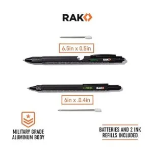 RAK Juego de 2 bolígrafos multiherramientas luz LED_4