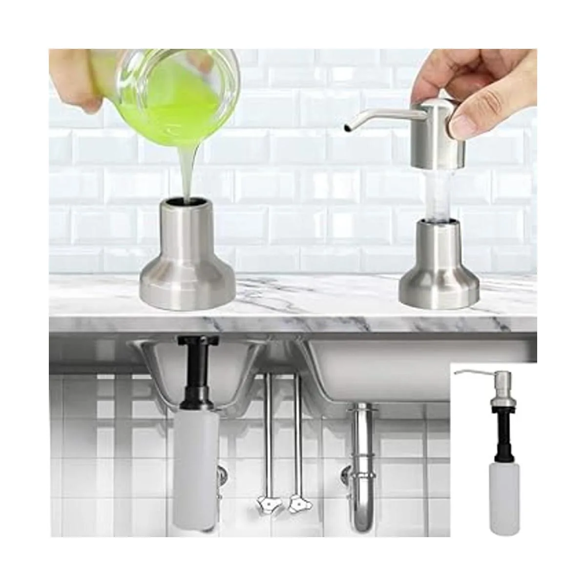 Dispensador de jabón para fregadero de cocina dispensador