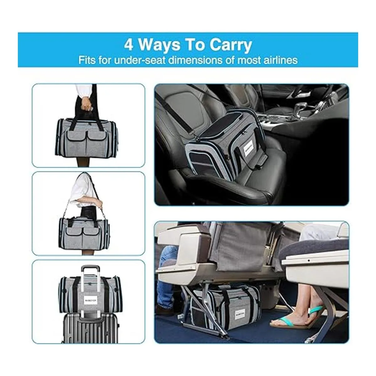 Maskeyon Porta mascotas aprobado por aerolíneas. Grande