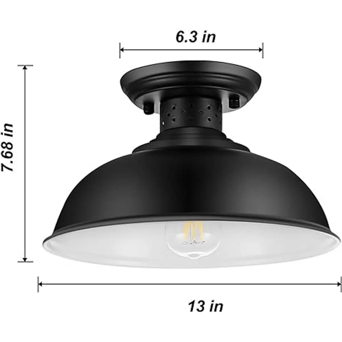 Lámpara de techo industrial semiempotrada lámpara de_2