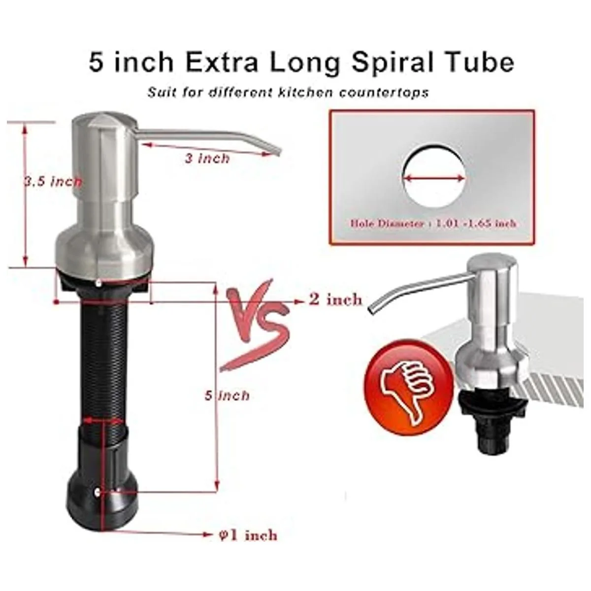 Dispensador de jabón para fregadero de cocina dispensador