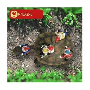 Sunthus Estatuas de tortuga de gnomo de jardín para_3