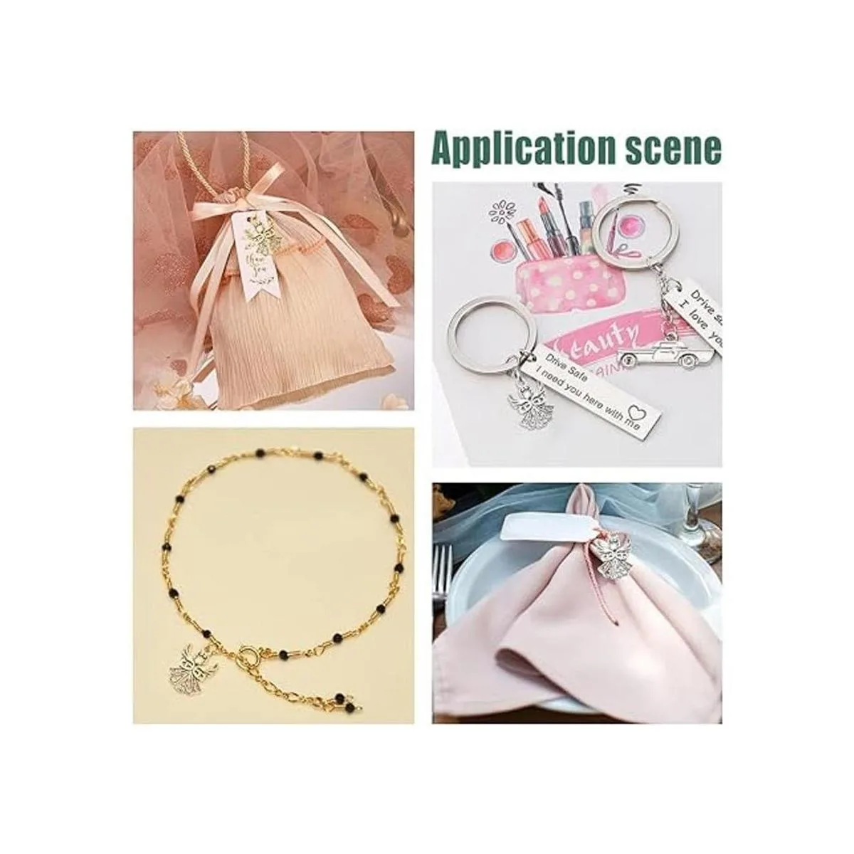 PH PandaHall Acerca de 56 dijes de corona de aleación de