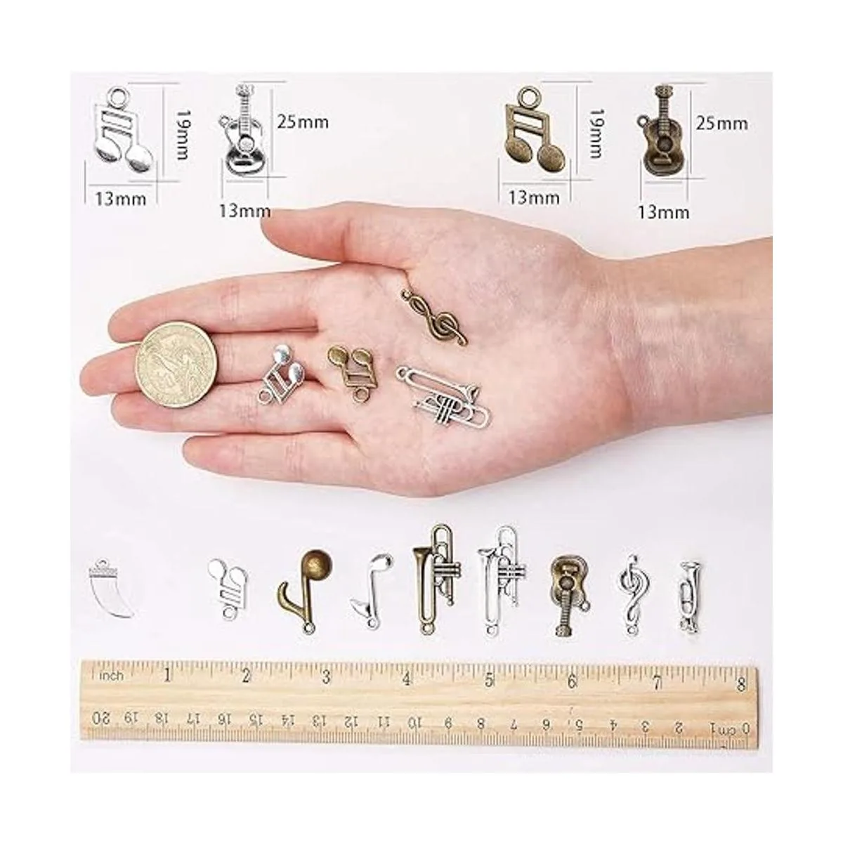 SUNNYCLUE 90 abalorios musicales para instrumentos