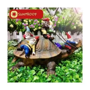 Sunthus Estatuas de tortuga de gnomo de jardín para_5