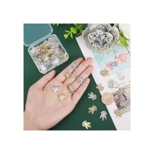 PH PandaHall Acerca de 56 dijes de corona de aleación de