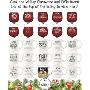 Taza de vino divertida con texto en inglés Mom No Matter_5