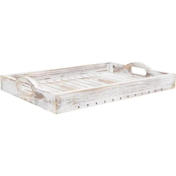 MyGift Bandeja para desayuno con asas para cortar madera