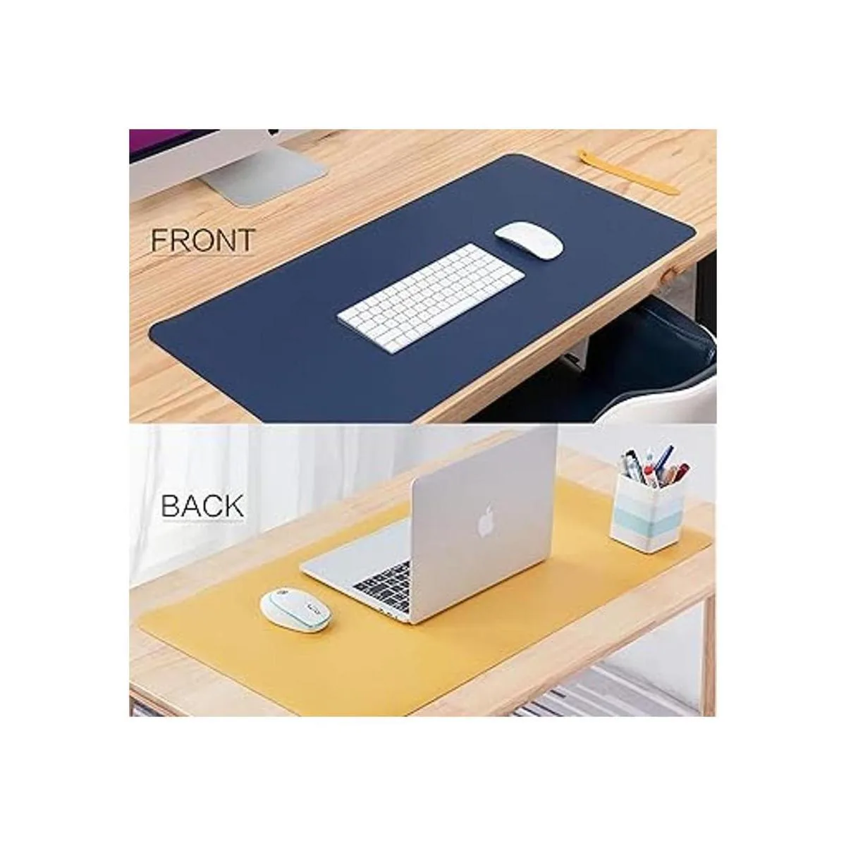 Alfombrilla de cuero sintético PU antideslizante para_6