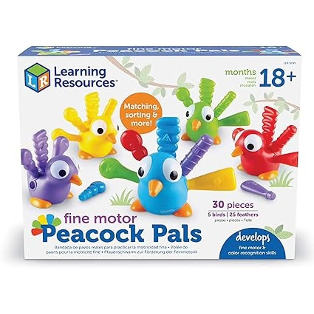Learning Resources Fine Motor Peacock Pals 5 piezas a_6