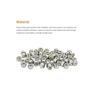 Powlankou 60 piezas 1420 tuercas de bloqueo hexagonales_2