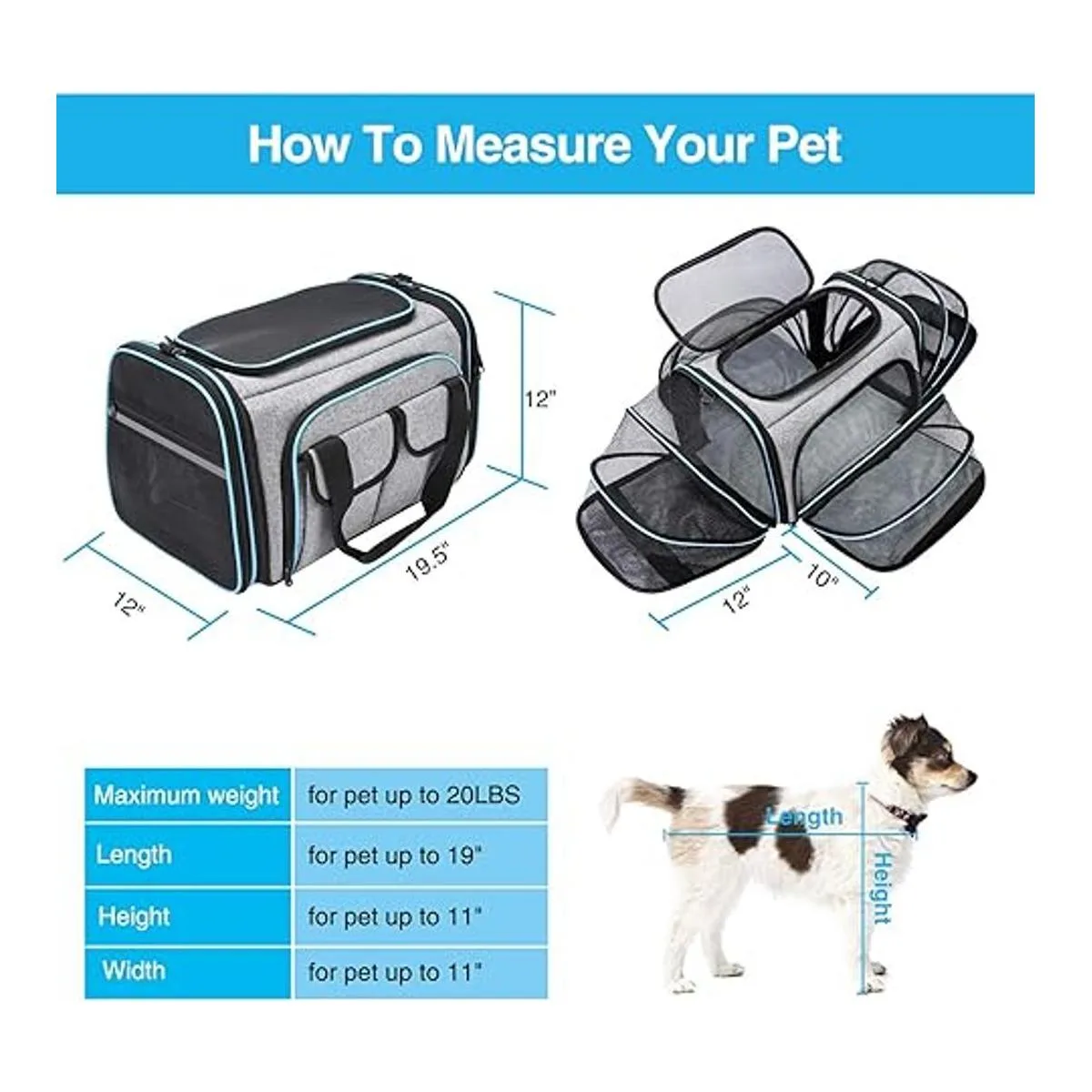 Maskeyon Porta mascotas aprobado por aerolíneas. Grande