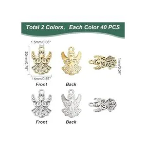 PH PandaHall Acerca de 56 dijes de corona de aleación de