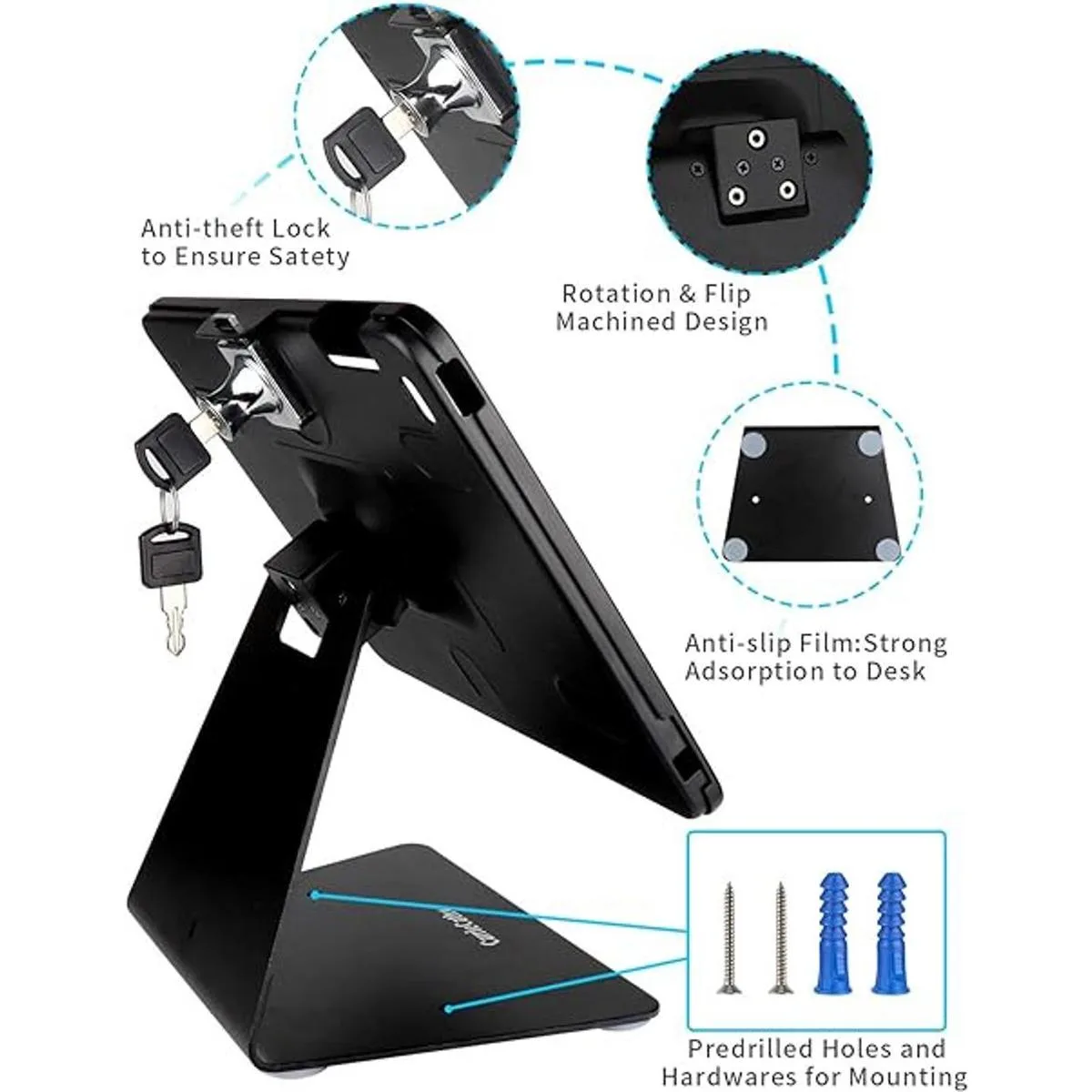CarrieCathy Quiosco de seguridad antirrobo de escritorio_6