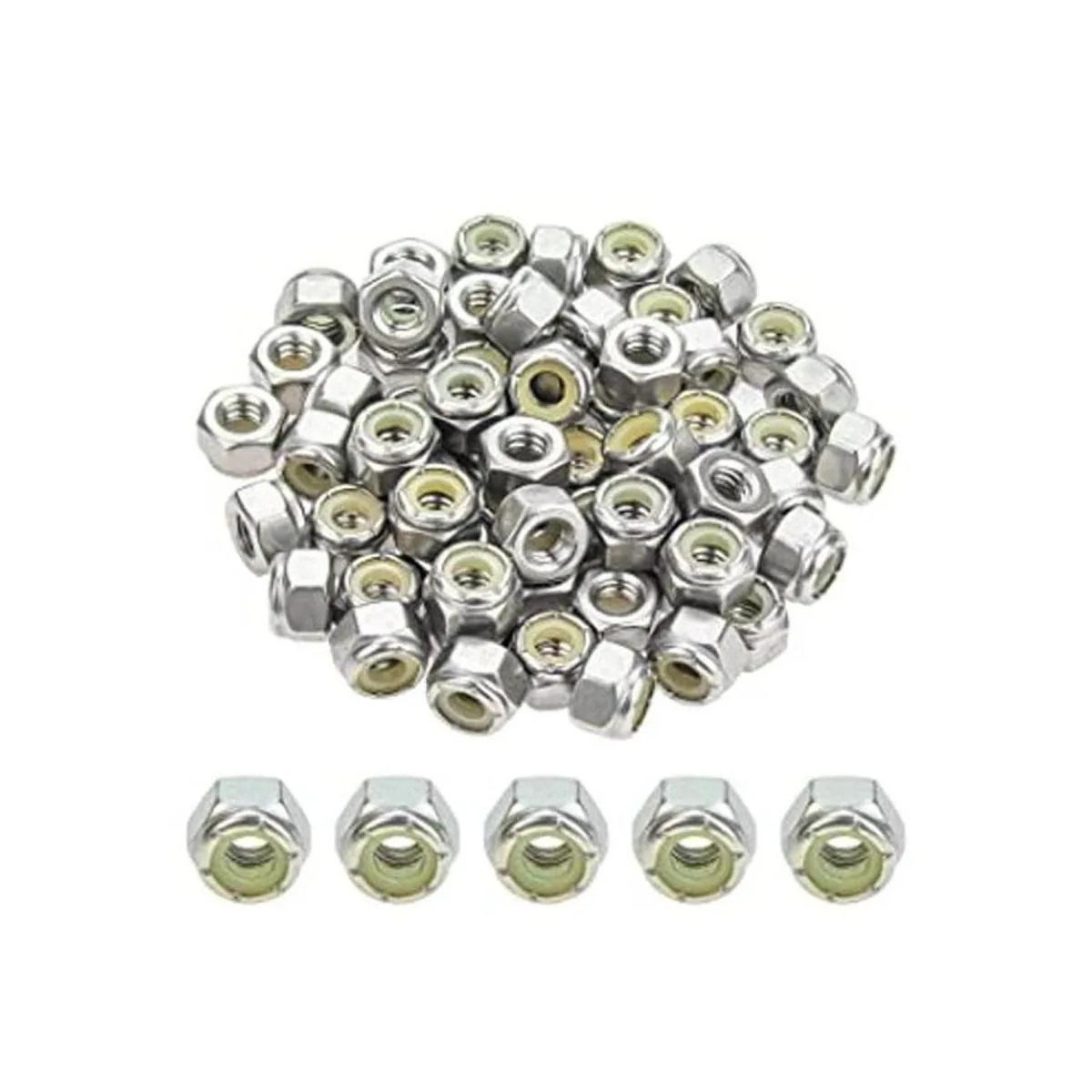 Powlankou 60 piezas 1420 tuercas de bloqueo hexagonales_1