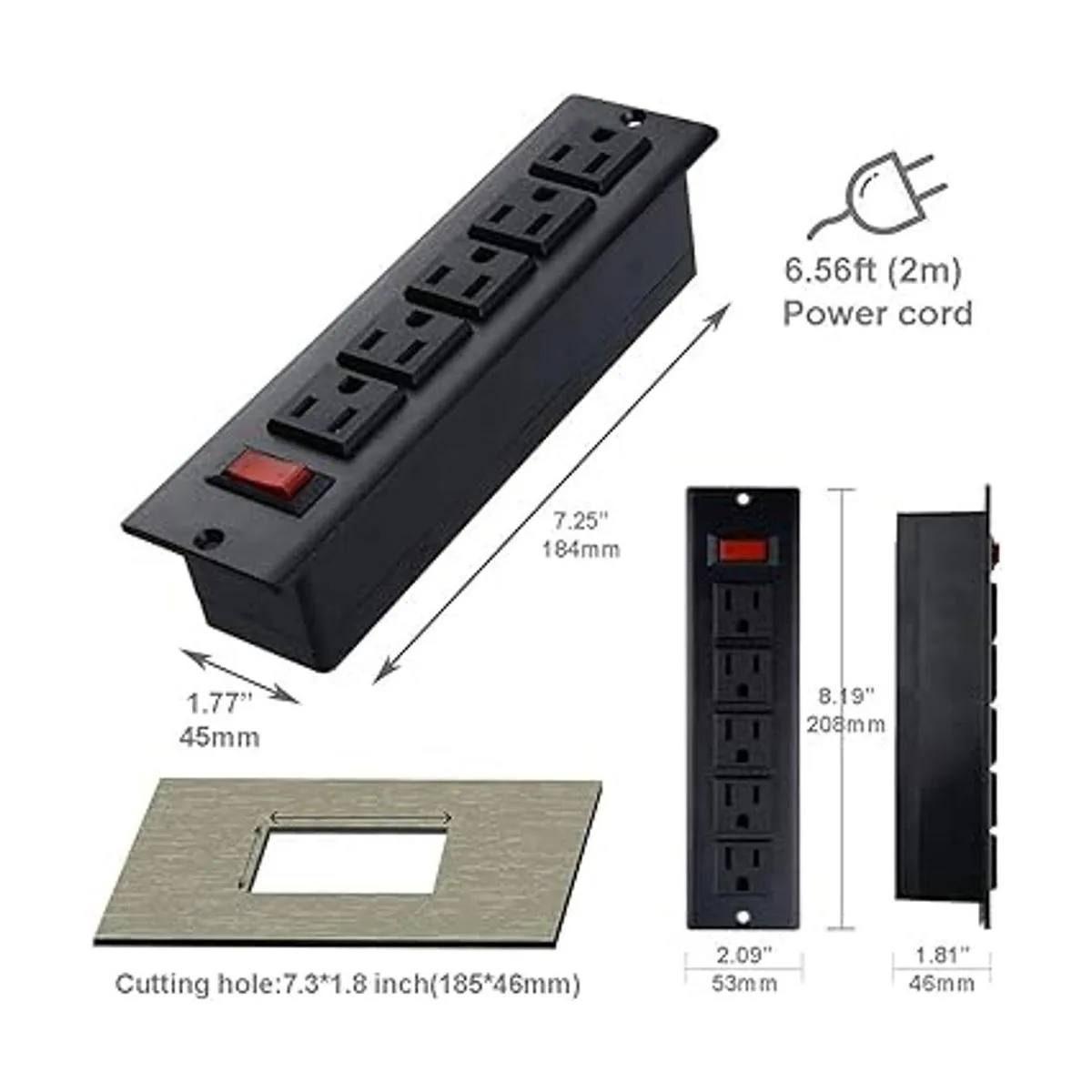 Tomacorrientes de escritorio empotrables con interruptor_2