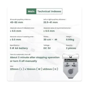 Huanyu Pupilómetro óptico digital 1.772 3.228 in_6