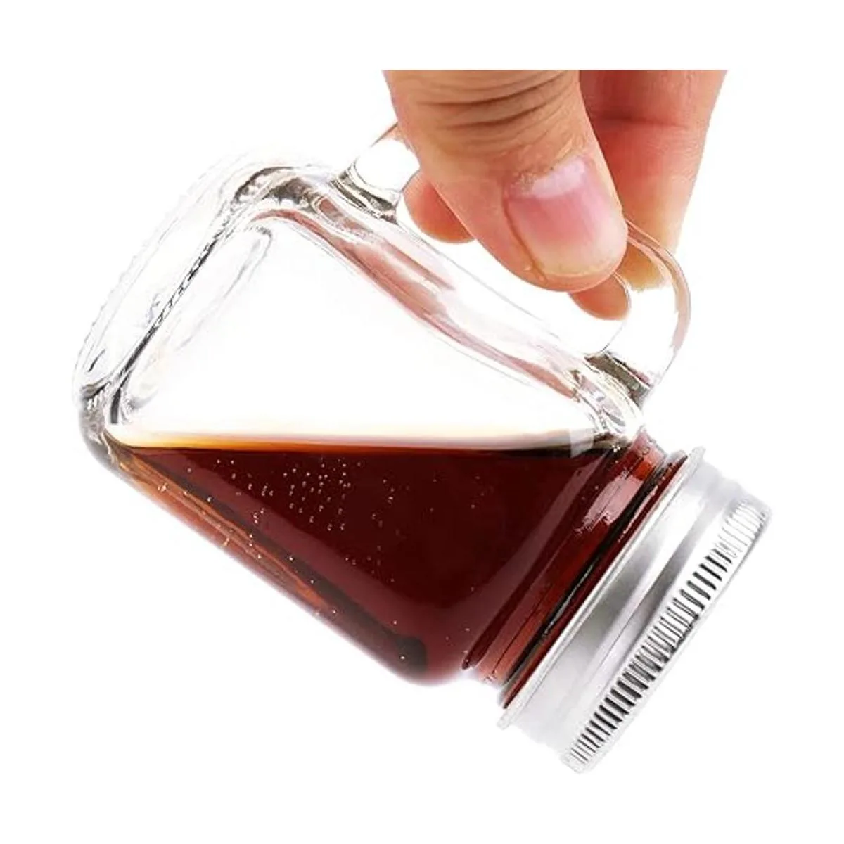 Kingrol Paquete de 16 vasos de 2 onzas con tapas frascos