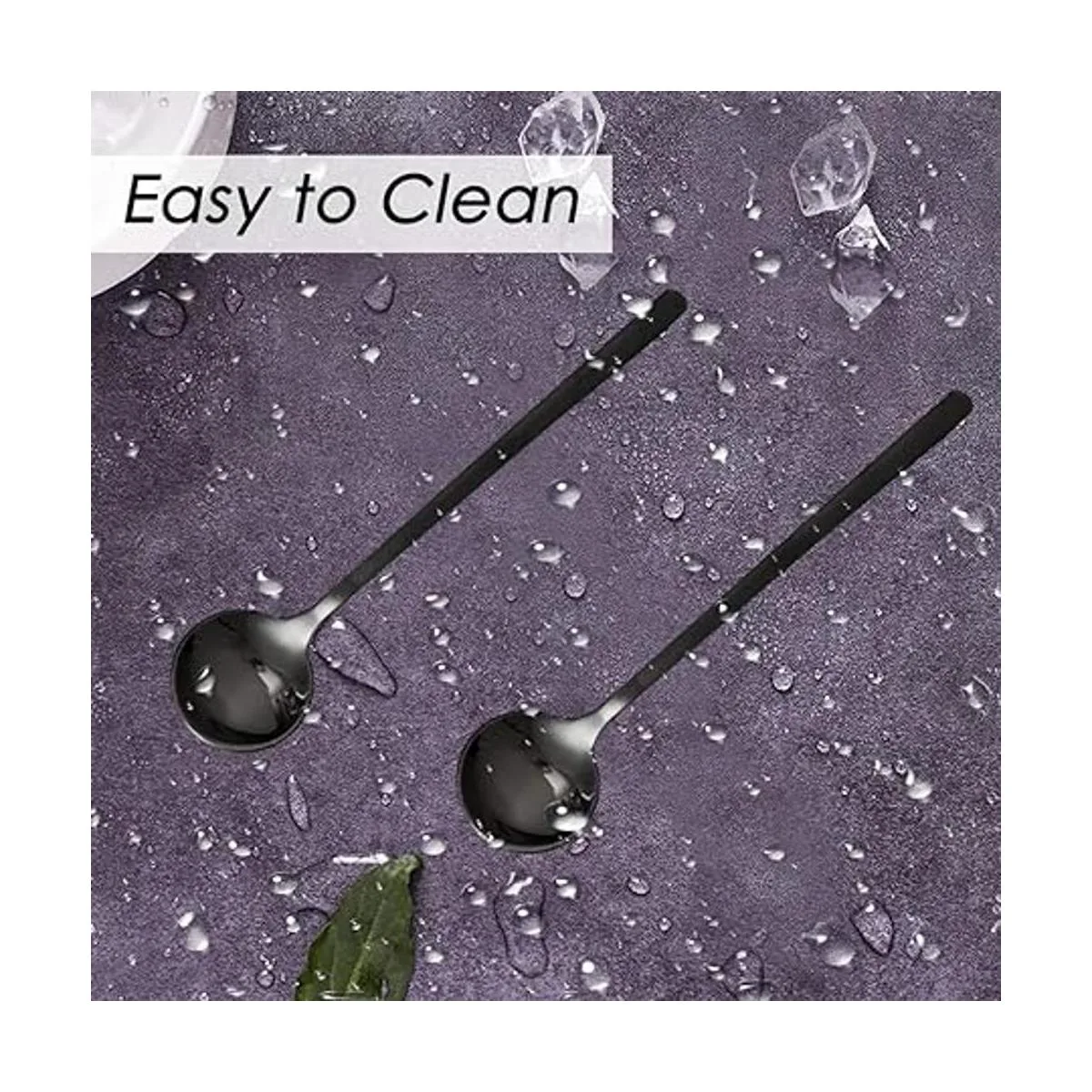 FindTop Juego de 8 cucharas de espresso de acero