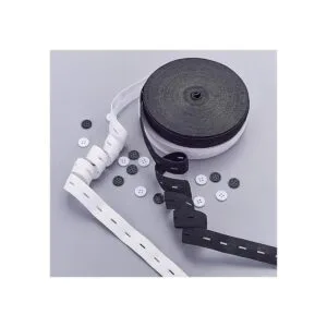 Benecreat Banda elástica de punto con ojales negros y 20