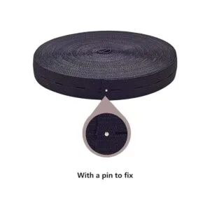 Benecreat Banda elástica de punto con ojales negros y 20