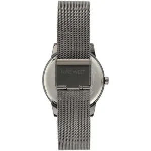 Nine West Womens Floral Dial Mesh Bracelet Watch_3