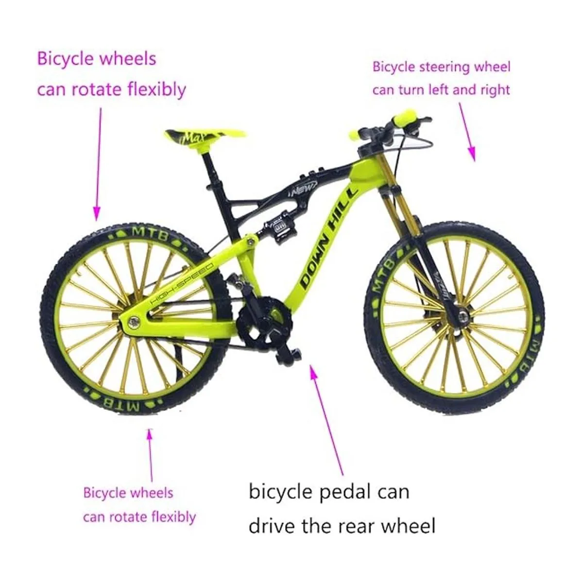 Ailejia Mini adorno de bicicleta de carreras vehículos