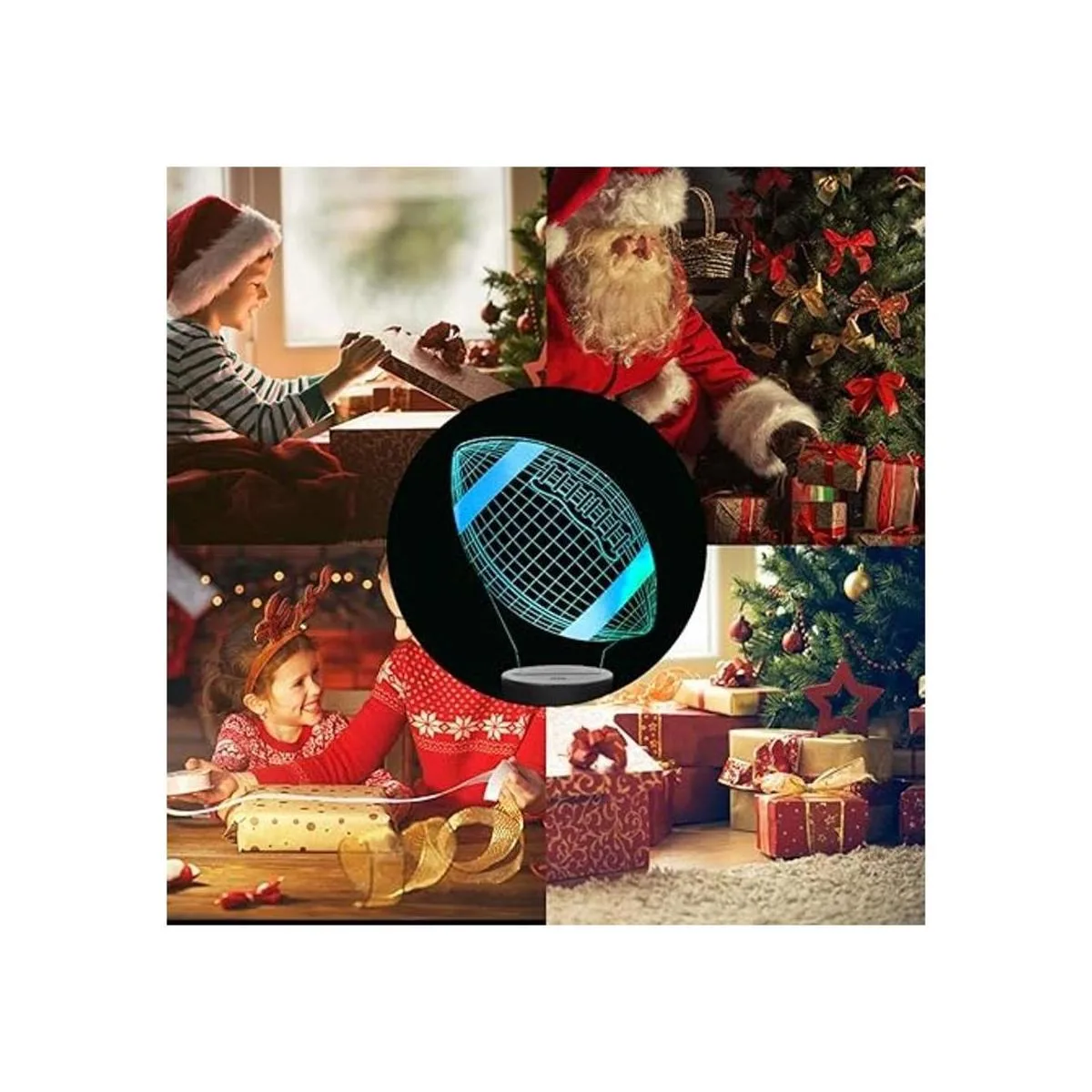 Ticent Luz nocturna de fútbol 3D de 7 colores que cambian_2