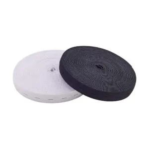 Benecreat Banda elástica de punto con ojales negros y 20