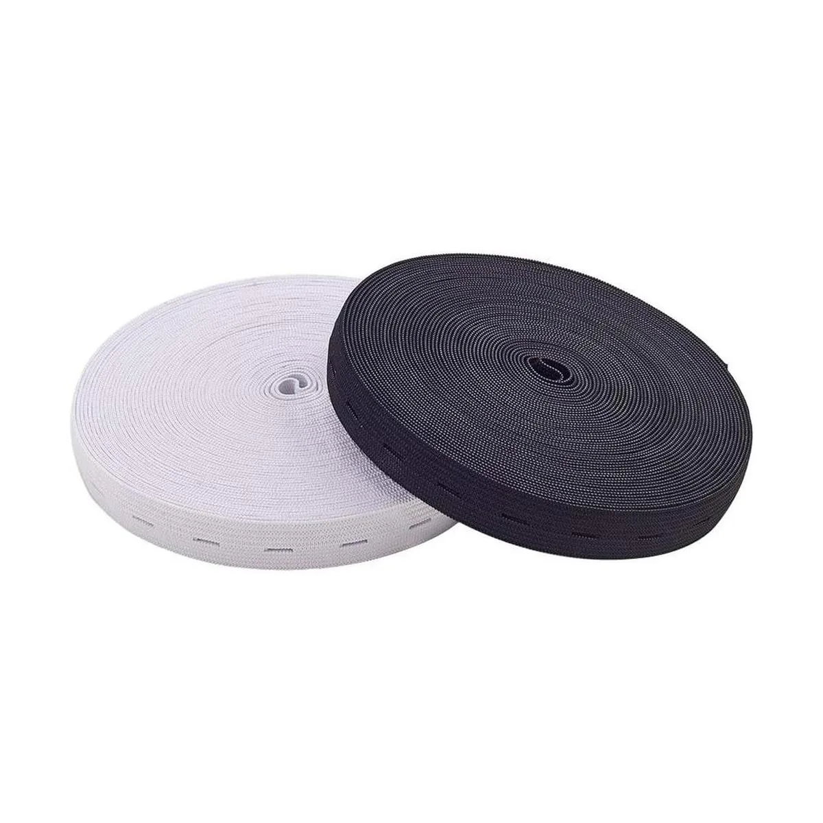 Benecreat Banda elástica de punto con ojales negros y 20