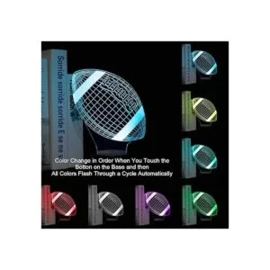 Ticent Luz nocturna de fútbol 3D de 7 colores que cambian_5