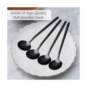 FindTop Juego de 8 cucharas de espresso de acero