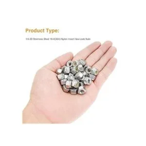 Powlankou 60 piezas 1420 tuercas de bloqueo hexagonales_4