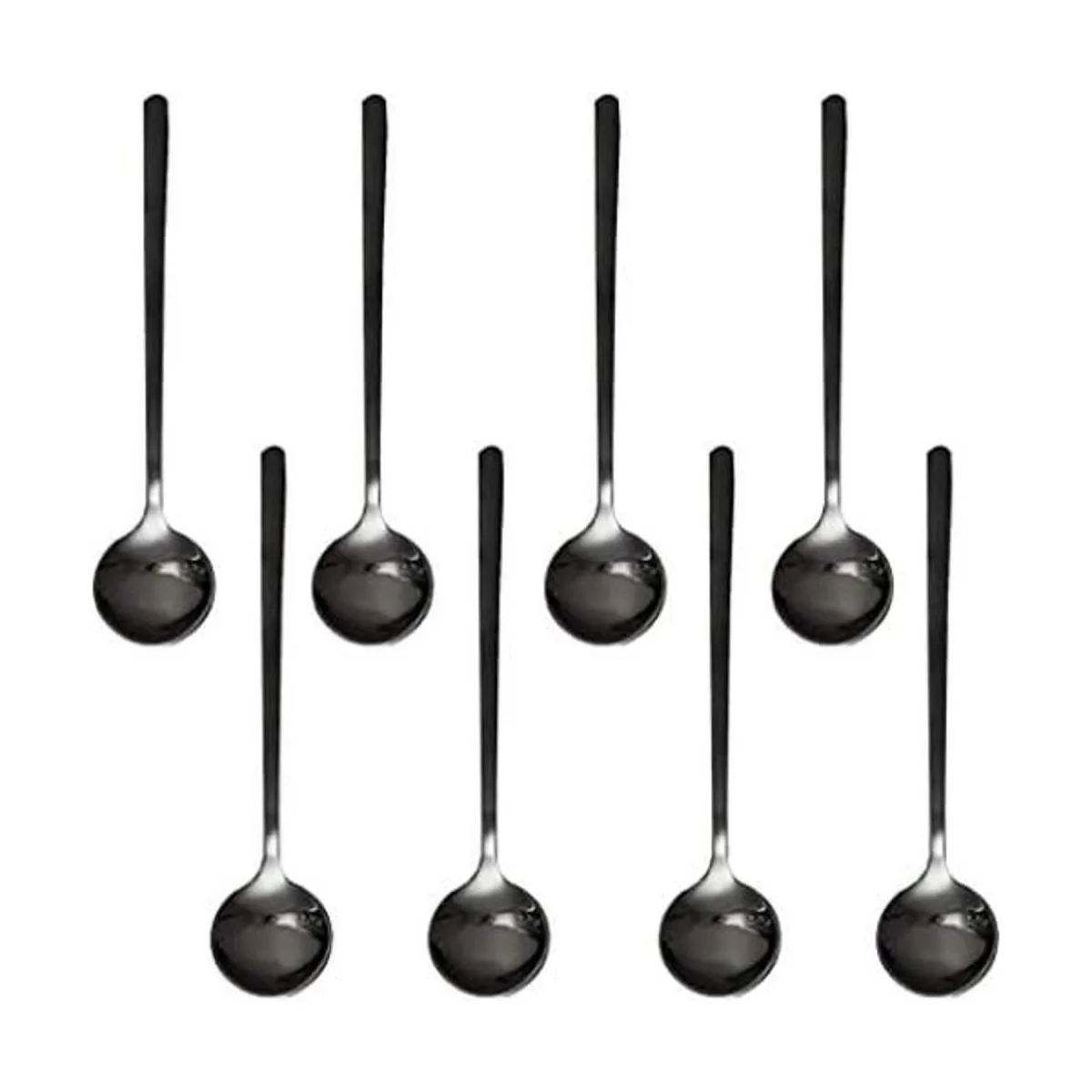 FindTop Juego de 8 cucharas de espresso de acero