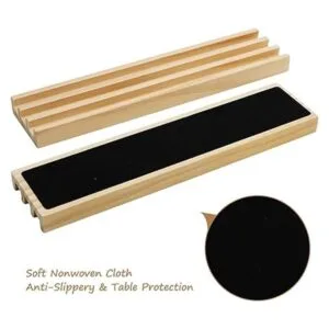 Juego de 8 estantes de madera para dominó Exqline Premium_4