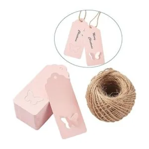 Pandahall Juego de 100 etiquetas de regalo de mariposa