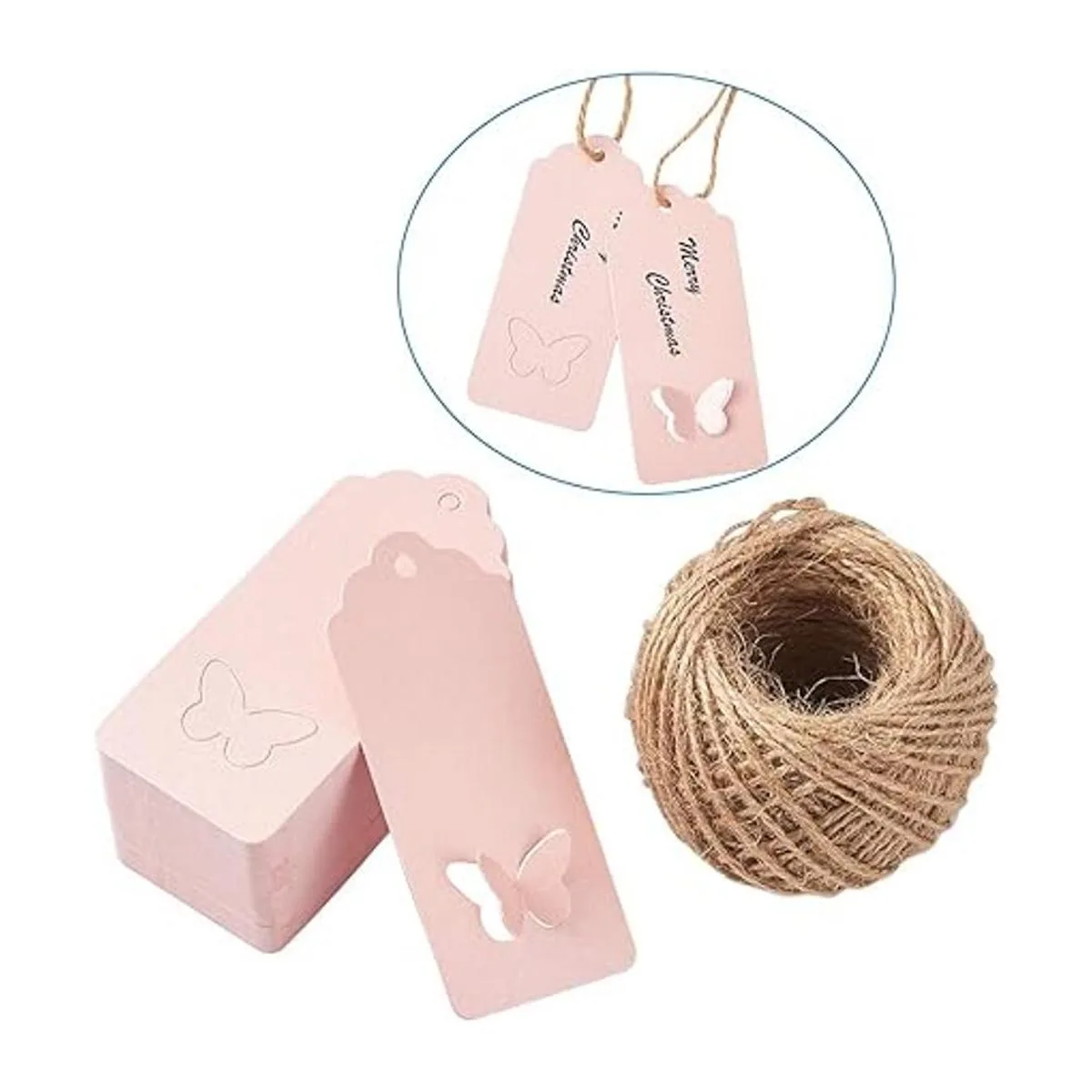 Pandahall Juego de 100 etiquetas de regalo de mariposa