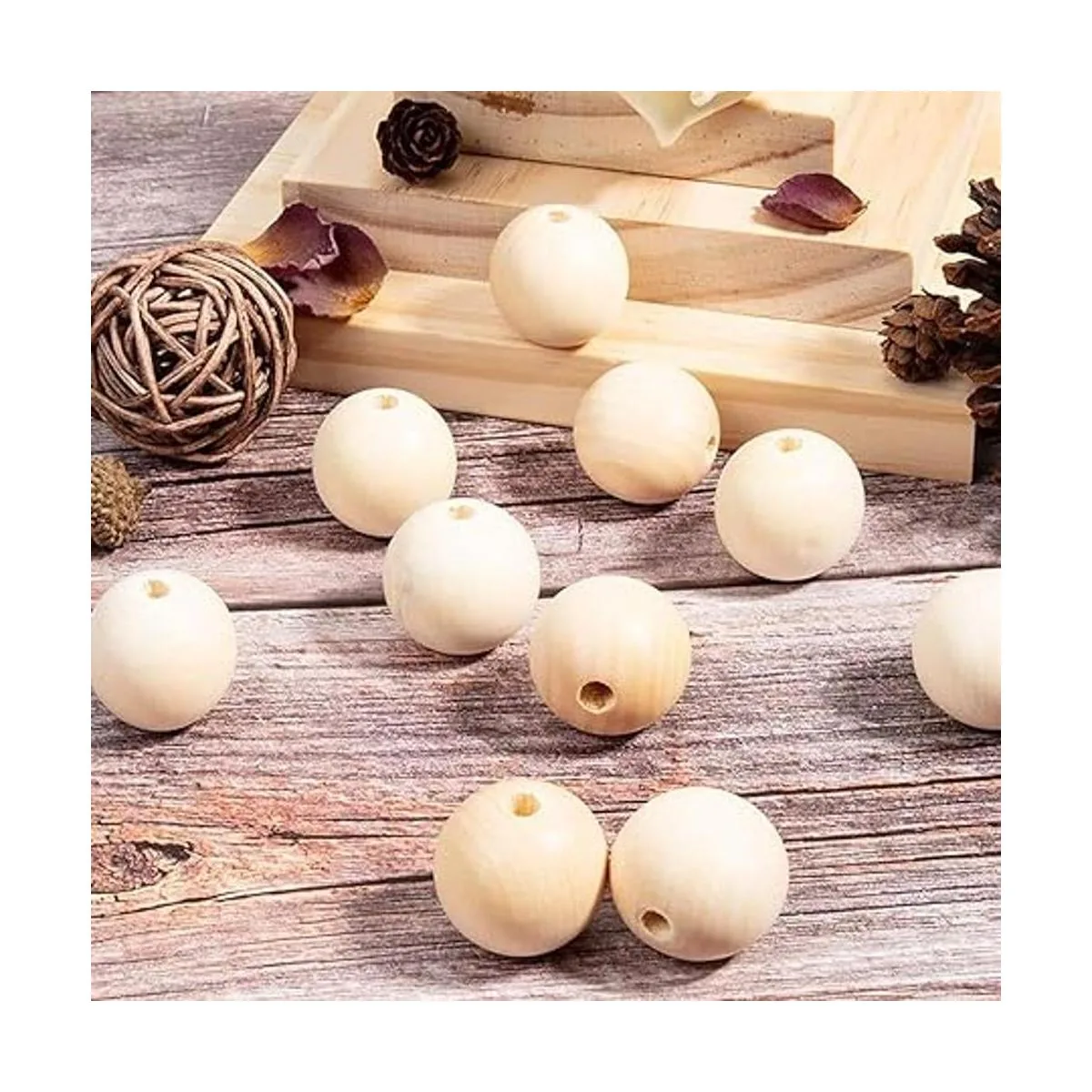 560 cuentas redondas de madera natural sin terminar_4