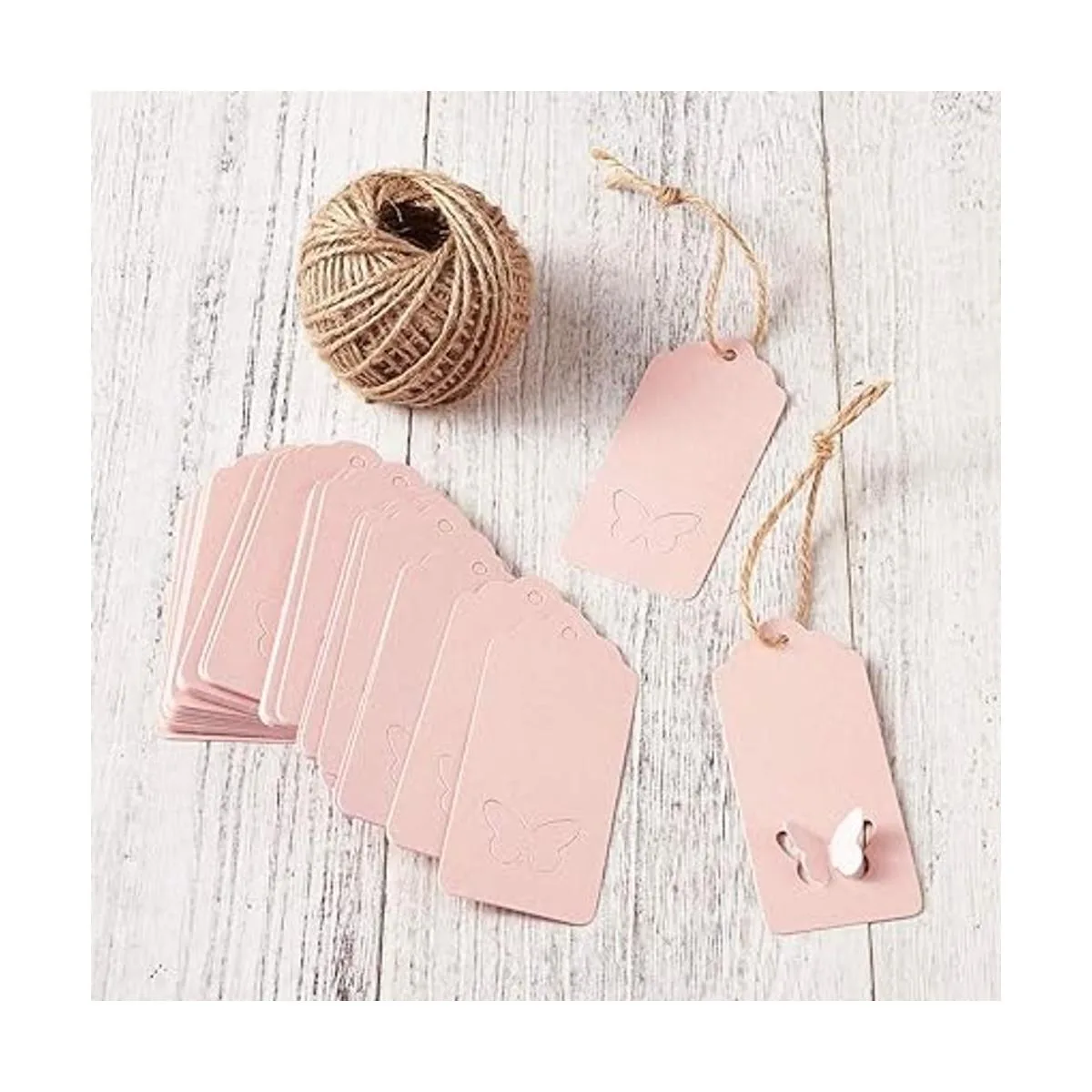 Pandahall Juego de 100 etiquetas de regalo de mariposa