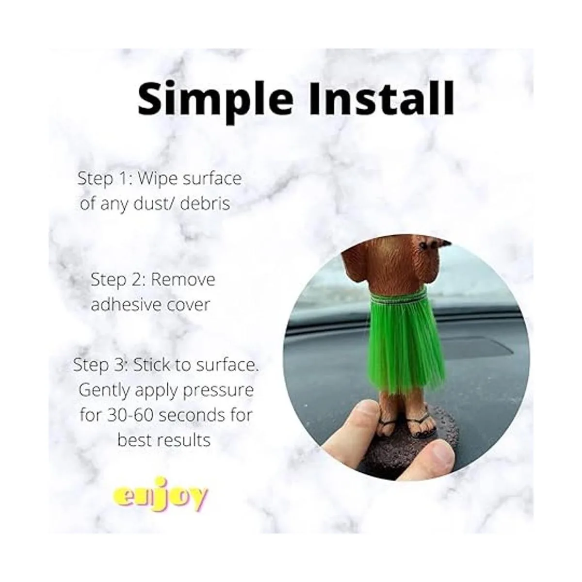 Hula Dog Dashboard Doll Accesorios para coche Bobblehead