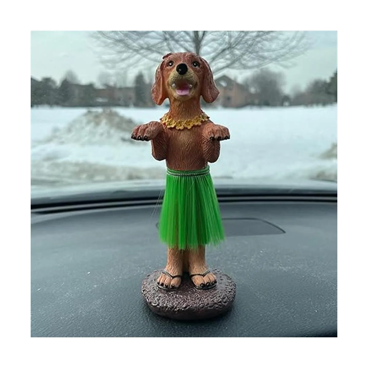 Hula Dog Dashboard Doll Accesorios para coche Bobblehead