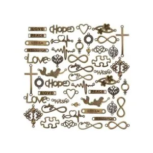 Aylifu Dijes para conectores de palabras Metal Bronce