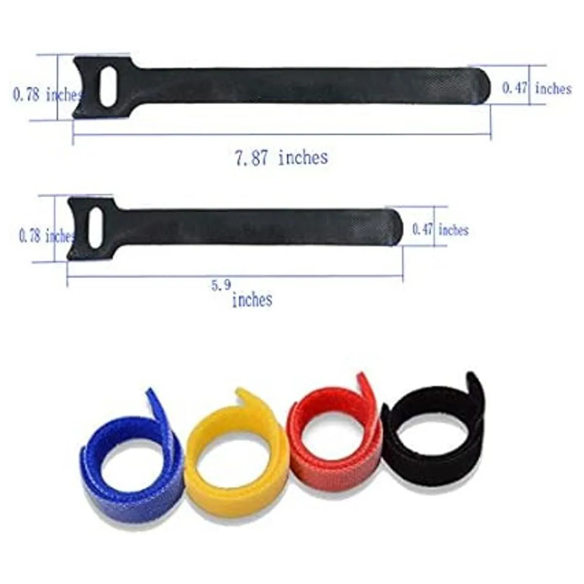 Newlan Juego de 60 correas de cable reutilizables en 2