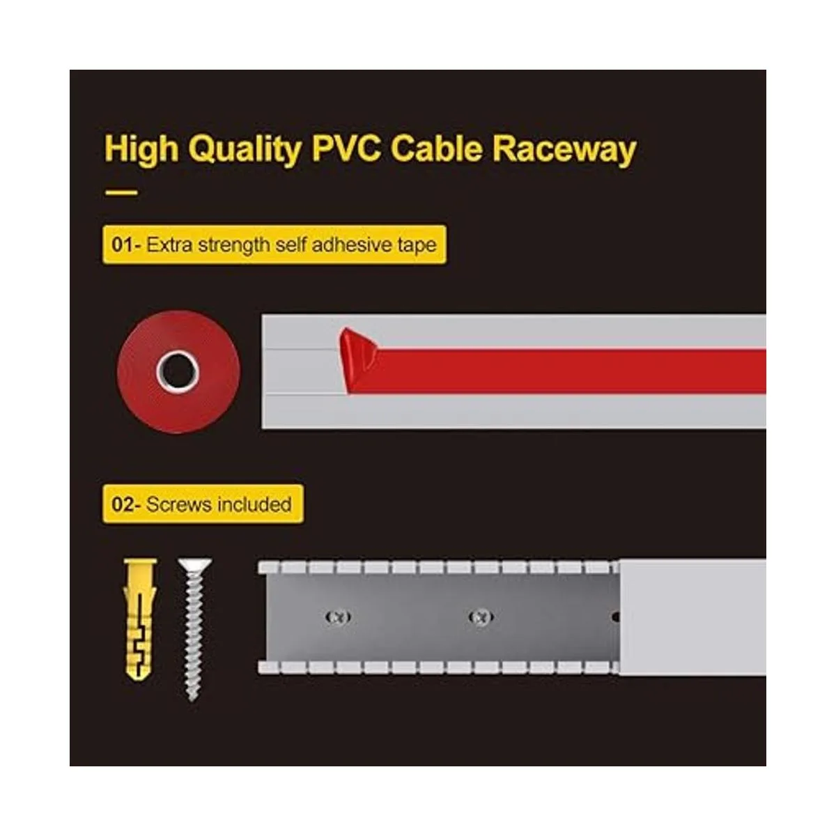 Canal de cableado de ranura abierta canal de gestión de_3
